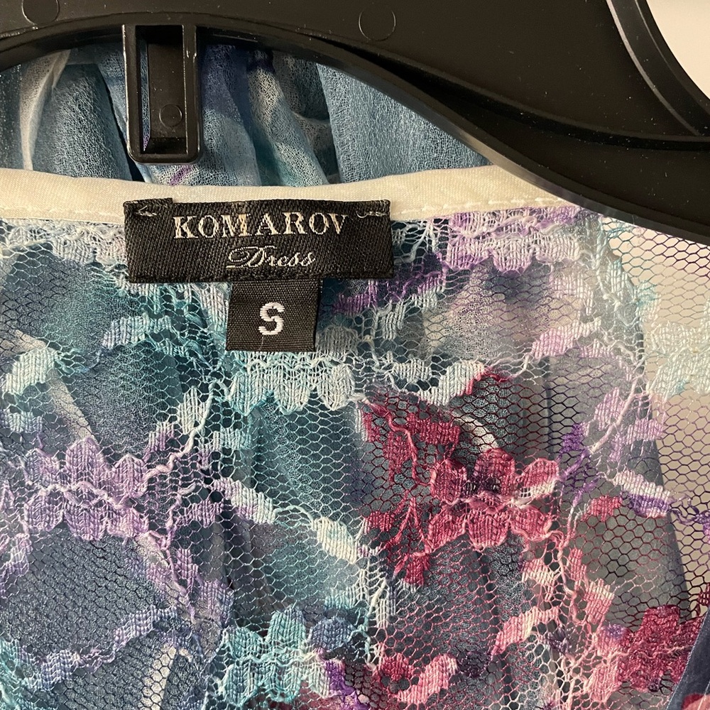 Komarov Floral Lace Sleeveless Midi Dress (Size S)